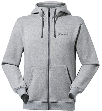 Berghaus Herren Logo Full Zip Hoodie, zusätzliche Wärme, extra bequem
