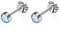 Artskin G23 Titan Damen Ohrstecker Herren Mädchen Ohrringe Hypoallergen Nickelfrei 4mm Kristall Aquamarin S925 Silber ohrringe für empfindliche Ohren Ohrschmuck Geburtstagsgeschenk