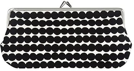 Marimekko Silmälasi Kukkaro Mini Unikko Purse, Schwarz,Size: 9x19cm, 100% Baumwolle