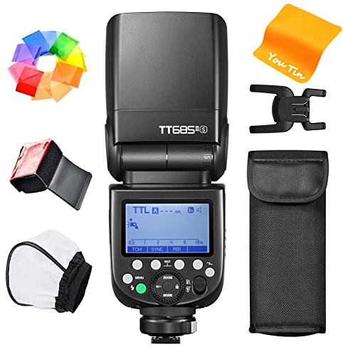 Godox TT685II-S TT685II S Kamera Blitzgerät für Sony, 2,4 G Wireless HSS GN60 Blitzgerät Kompatibel mit Sony Digitalkameras a9 a7 a7II a7III a7R III a7RII a7SII a6000 a6300 a6500