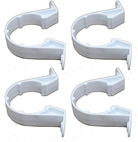 fiXte Waste Compression and Push Fit Fittings Pipe Clipss for 32mm Pipes White Pack of 4