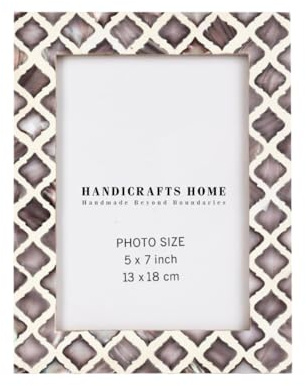 Handicrafts Home 5X7 Picture Frames - Vintage Style Wall Hanging & Desk Décor, Farmhouse Photo Frames Ideal for Living Room Office & Home Décor, Small Picture Frame for Diploma & Wall Decor, River