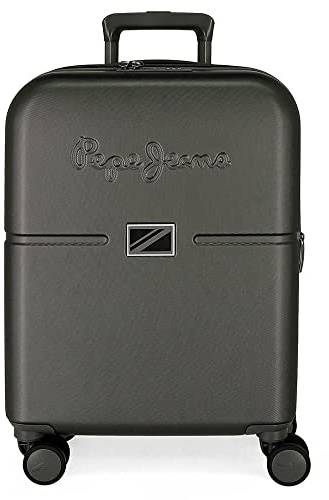 Pepe Jeans Accent Valigia da cabina nera 40x55x20 cm ABS rigido Chiusura TSA integrata 37L 3,22 kg 4 doppie ruote Bagaglio a mano