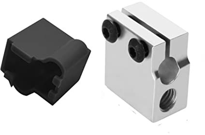 HAN-Store Passend for 3D-Drucker Hotend 24 V 64 W Bausatz J-Kopf 0,4 mm Düse 1,75 mm Passend for Artillery Sidewinder X1/X2/Genius/Genius Pro Druckkopf Helpful (Color : Block and Black Sock)