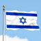 Drapeau Israël - 150x90 cm - Grand Drapeau Israélien Polyester Avec œillets Métalliques - Extérieur et Intérieur Coupe du Monde Célébrations Fête Sportif Événement- 5 x 3ft