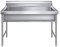 TRGCJGH Fregadero de cocina de acero inoxidable, Fregadero Industriales Independiente con Grifo, Fregadero Exterior Jardin (47.2X19.6X31.4inch/120X50X80cm)