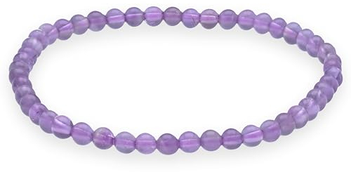 Lebensquelle Plus Mini Kugelarmband | 4mm | Hochwertiges Edelsteinarmband (Amethyst)