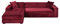 GUYIRT Samt Sofabezug L Form, 2-teiliger Stretch L Form Sofa überzug rutschfest Couchbezug L Form Weicher Möbelschutz Für Ecksofa -Weinrot-4+4 Sitzer