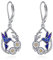 Kolibri Ohrringe für Damen 925 Sterling Silber Gänseblümchen Hängend Ohrhänger für Mädchen Vogel Schmuck Geschenk (Gänseblümchen)