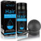 Fibras Capilares con Aplicador, Fibras Para La Construcción Del Cabello, Fibras Capilares Para Del Queratina, Corrector De PéRdida De Cabello Manchas Calvas, Polvo Para El Cabello (Marrón medio)