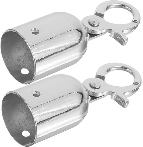 OSALADI 2 Pz Fermacorda Scatto Dellestremità Della Corda Cappuccio Terminale Del Cordone Con Gancio Moschettone Allestremità Della Corda Verricello Corda Di Acciaio Inossidabile