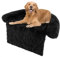 COSTWAY Hundebett flauschig, Sofaschutz Hund, Hundedecke für Sofa, Hundekissen waschbar, Plüschbett für kleine & mittelgroße & große Hunde Katzen, Hundematte aus Plüsch, 120 x 115 x 18 cm, Schwarz
