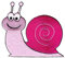 Schnecke Rosa Pink Aufnäher zum aufbügeln oder aufnähen Bügelbild Bügelpatch Aufbügler für Kleidung gestickter Bügelflicken Applikation Patch Größe 7,0 x 6,2 cm