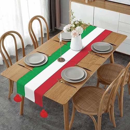Italien Flagge Weihnachten Dekoration Tischläufer - Party Tisch Banner Esstisch Deko Artikel
