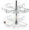 Donened Armario de carrusel de 2 niveles, cesta giratoria de 270°, altura ajustable, 56,5 – 79 cm, plato giratorio organizador para armario de cocina, estante giratorio para especias