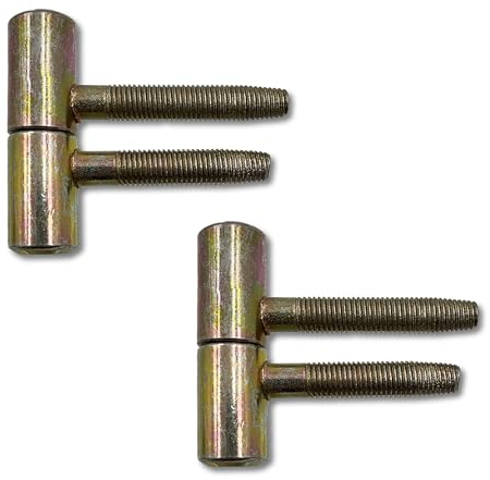 Door Hinge 2-Piece Drilling Tape Diameter 16 mm - Renovation Tape for Rebated Wooden Doors, Matte Nickel Plated Metal, Load Capacity 40 kg, Pack of 2 - Hinge for Interior Doors & Wooden Frames (2
