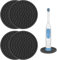 Zahnbürstenkopf Halter Zahnbürstenhalter, 4 Stück Halterung Elektrische Zahnbürste Kompakter Aufsteckzahnbürsten Halter für Electric Toothbrush Zahnbürsten, Schwarz, 8x8cm
