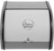 PRETYZOOM Roll Top Bread Bin, Vintage Metal Bread Box Countertop Bread Storage Container Farmhouse Kitchen Bread Keeper for Pastries Loaves Dry Food Grey