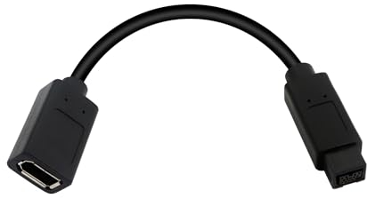 RIIEYOCA 20 cm IEEE 1394b 9 pin maschio a 1394 6 pin femmina cavo Firewire 400 Mbps a FireWire 800 Mbps per PC, stampante, scanner, lettore DVD, nero (6P Female a 9P Male)