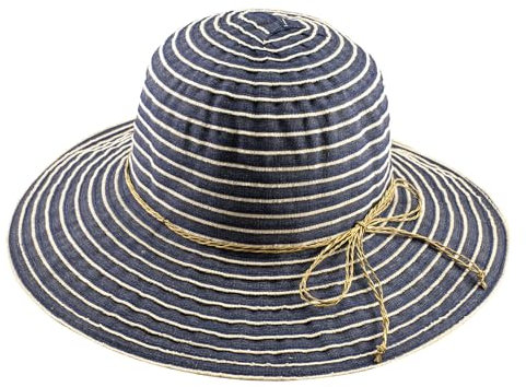 Scheibler Workwear – Sommerhut Maria Damen – klassischer Strohhut – Sonnenhut für Sommer & Urlaub – verfügbar in den Größen 56-58 (Blau)