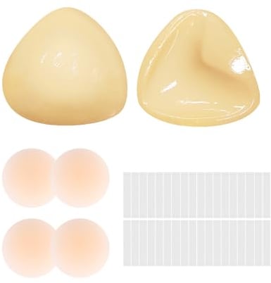 Boobtapes Reusable Double-Sided Stick-On Bra Inserts, Push-Up, Waterproof, Invisible, Any Cup Cover (Skin Color, L-XL)