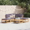 Homgoday 6-TLG. Garten-Lounge-Set Gartenmöbel Set Balkonmöbel Sofa Gartensofa Sitzgruppe Lounge Sofa Garten Lounge Sitzmöbelmit Kissen Gartengarnitur Garten Terrasse Massivholz Akazie