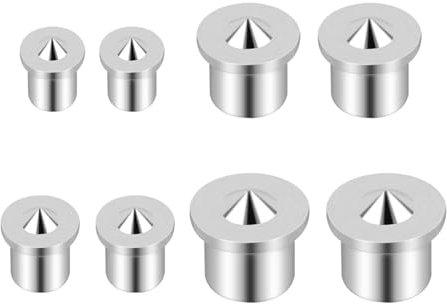 POFET 8Pcs Dowel Pin, Center Dowel, Woodworking Alignment Tool Points, Stainless Steel Marker Drill Central Dowel for Woodwork Drill Tools, 6/8/10/12mm