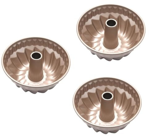 Garneck 3pcs Cake Mold Cookie Cake Fluted Game Pie Mould Bread Gelatina Molde DIY Mold Cake Pan Cupcakes Dessert Baking Supplies Capacillos para Cupcake Baking Mold Buntz Pans Carbon Steel