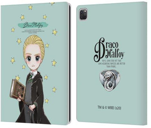Head Case Designs sous Licence Officielle Harry Potter Draco Malfoy Deathly Hallows XXXVII Étui Portefeuille en Cuir Compatible avec Apple iPad Pro 13 M4 2024