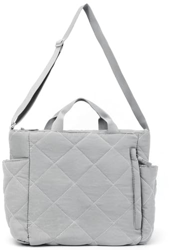 7VSTOHS Puffer Tote Bag for Women, Quilted Puffy Handbag Winter Down Cotton Padded Shoulder Bag Down Leichte Nylon Gepolsterte Crossbody Schultertasche Handtasche
