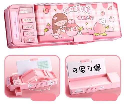 Invite Enterprise 3D EVA Cartoon Theme Pencil Case - Multipurpose Zipper Pouch for Kids, Girls - Pen and Pencil Bag for School, Stationery Storage Box, Yummy Lock Compass Box, M, Compass Box