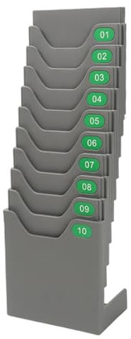 YsXoWiui Zeitkartenständer mit 10 Fächern für Die Zeiterfassung Im Büro