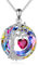 Tree of Life Birthstone Necklace for Women 925 Sterling Silver Tree of Life Jewelry Ruby Pendant July Birthstone Gemstone with Crystal Anniversary Birthday Christmas Gifts for Women