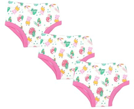 Peppa Pig Potty Training Pants Boys Girls Reusable Training Underwear 100% Cotton Waterproof Purple Blue Pink Yellow Toddler Pants Iconic Character Design 3 Pack