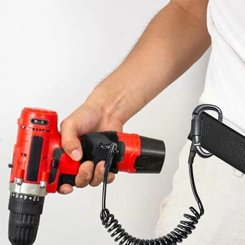 OHYER Retractil Correa Herramientas con Mosqueton Lanyard de Seguridad Anticaída Cordon de Seguridad de Trabajo en Altura Cuerda de Seguridad Anticaída Cinturón Seguridad con Gancho (4)