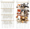 NEUSID Stofftier Aufbewahrung, 3 Lagiges Boho Makramee Kuscheltier Aufbewahrung Spielzeug Organizer Hängematte Netz für Kuscheltiere für Kinderzimmer Wohnzimmer Schlafzimmer, mit 2 Haken (Beige)