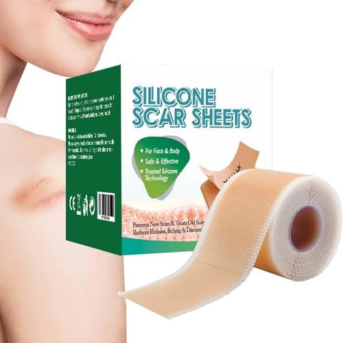 Silicone Scar Sheets - 150cm X 4cm Self-Adhesive Scar Tape | Professional Pregnancy Care Scar Strips | Breathable Silicone Scar Remover for Surgical Scar Healing
