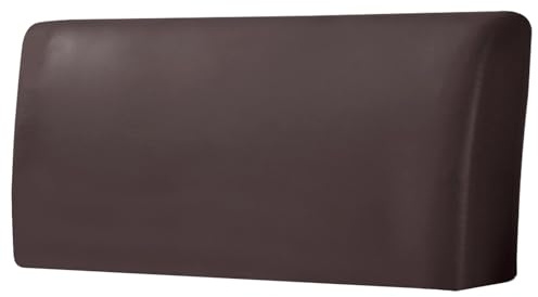 ZRCYXDW Wasserdicht PU Leder Bettkopfteil Hussen-Tiefer Kaffee-180cm(71in) | Elastischer Weicher Bettkopfteilbezug, Abwischbar All-Inclusive Dehnbare Abdeckung für Schlafzimmer Dekor