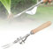 FUXNGZI 2025 Jardinière Manuelle, Désherbeur Manuel Outil Gouge de Désherbage en Acier Inoxydable avec poignée Bois Pelle Jardinage Arrache Pissenlit (1PCS)