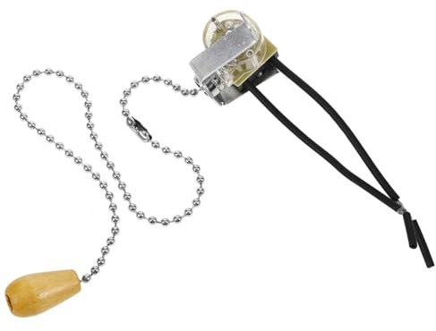HOMSFOU Unique Pull Chain Switch Sturdy Black Pull Cord for Table Lamps Ceiling Lights Wall Fixtures