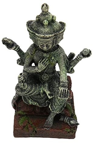 Ghzste Aquarium Buddha Statue Dekoration, Premium -Harz -Fischtankmeditierende Figur, Farben und Feine Verarbeitung für Salzwasser, Stabiles Ansehen, Sicher und Langlebig