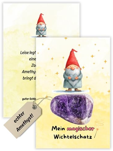 SoSi Wichtelstein Amethyst 2-4cm Wichtelgeschenk Wichteltür | Für Wichteltür, Adventskalender, Weihnachtself, Mitgebsel Kindergarten & Schule, Give Away