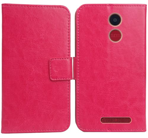 Anybird PU Flip Folio Leather Case For Panasonic KX-TU150EXR 2.4 Business Phone Protection Protector Protective Cover Skin Pouch Etui (Rose)