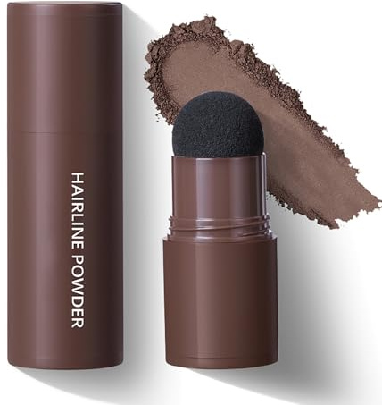 Ansatzpuder Braun, Haaransatz Puder Ausbessern & Haarausfall Abdecken, Wasserfest & Schweißfest Haar Concealer zur Haarverdichtung, Langlebig Brown Hairline Powder, Natürlich Haarpuder Frauen & Männer