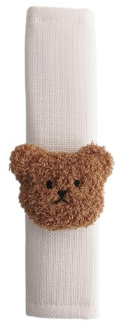 GTYLF Gurtband-Abdeckung für Baby-Kinder, niedlicher Plüschbär-Babytragegurt, Bezug, Kinderwagengurtpolster, Sicherheitsgurt-Bezug-Pads