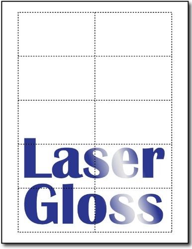 Visitenkarten für Laserdrucker, glänzend, 5,1 x 8,9 cm, 10 Stück pro Blatt (1.000 Visitenkarten)