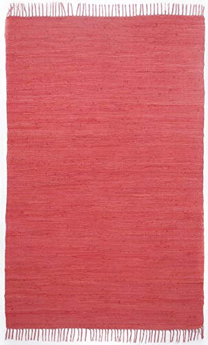 Theko Happy Cotton Teppich 100% Baumwolle 200_red Rechteckig 90x160 cm