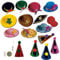Günthart 100 Hütchen Party, Fasnacht, Karneval, Fasching, Halloween für KLEINGEBÄCK - bitte Größe beachten 65 mm Höhe, 1er Pack (100 Stück)
