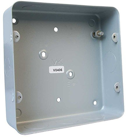 MK Grid Plus 6 or 8 Gang Flush Back Box With Knockouts