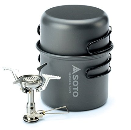 SOTO Amicus Kocher mit Piezo + Cook Set Combo